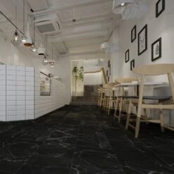 Liberty Floors Black Marble - Prima 5mm Rigid Core Vinyl Flooring (246858) -Laminate Flooring Sales Store black marble prima 5mm rigid core vinyl flooring 246858 p106426 220760 image