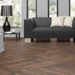 Kronotex Calais Oak - Herringbone 8mm Laminate Flooring (222939)