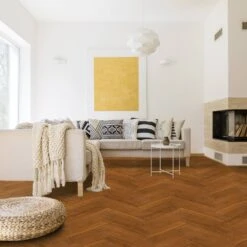 Liberty Floors Carbonised Strand Woven Bamboo - Herringbone Parquet 10mm Solid Real Wood Flooring (249972)