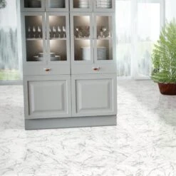 Liberty Floors Carrara Marble - Lustre Stone 8mm High Gloss Laminate Flooring (223773) -Laminate Flooring Sales Store carrara marble lustre stone 8mm high gloss laminate flooring 223773 p90003 207838 image