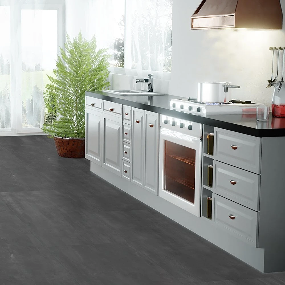Liberty Floors Charcoal Grey - Lustre 8mm High Gloss Laminate Flooring (217056) 6 Liberty Floors Charcoal Grey - Lustre 8mm High Gloss Laminate Flooring (217056) - Image 4