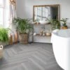 Liberty Floors Cool Grey - Lifestyle SPC Herringbone 5.5mm Rigid Core Vinyl Flooring (275828) -Laminate Flooring Sales Store cool grey lifestyle spc herringbone 5 5mm rigid core vinyl flooring 275828 p116795 241486 image