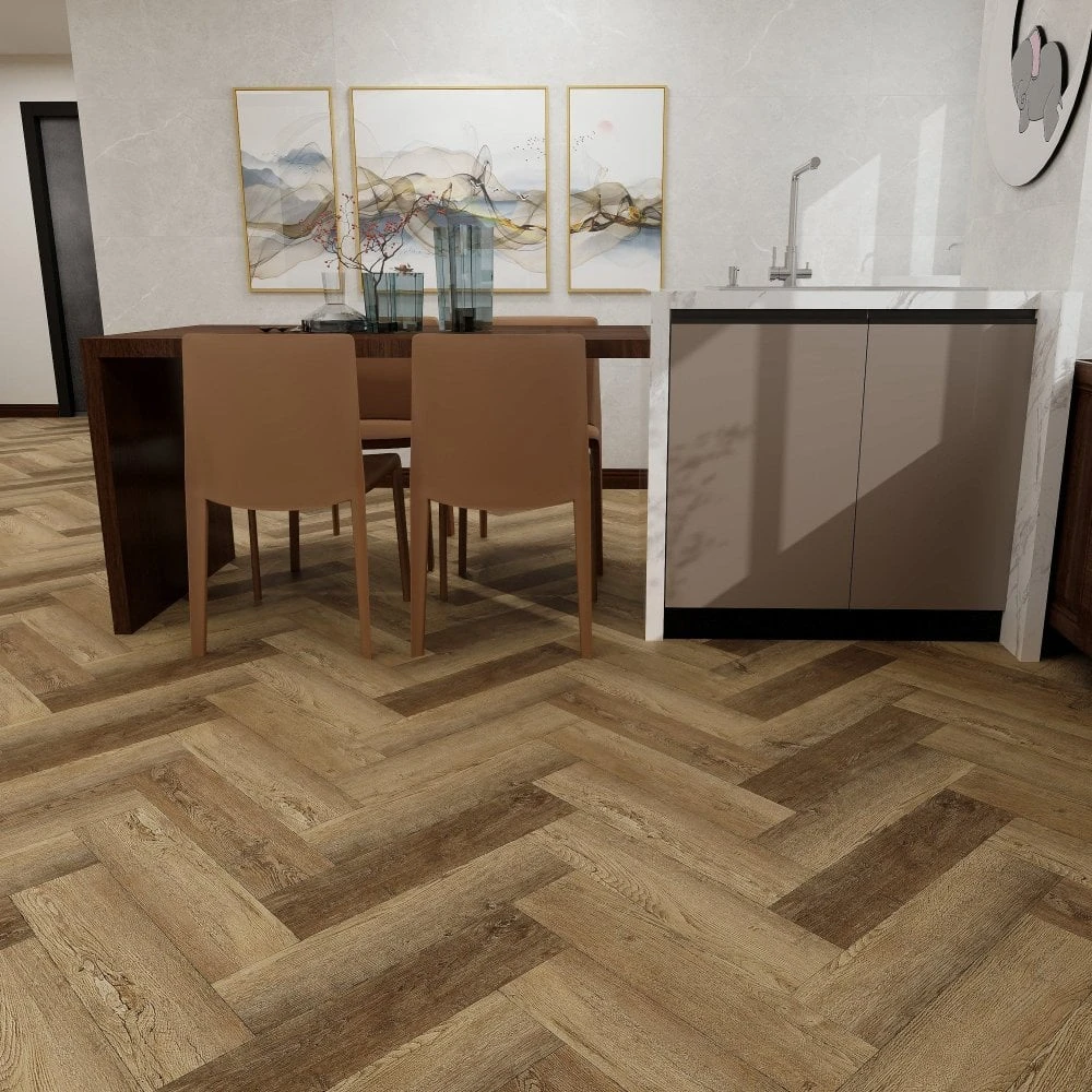 Liberty Floors Farmhouse Oak - Lifestyle SPC Herringbone 5.5mm Rigid Core Vinyl Flooring (305106) 3 Liberty Floors Farmhouse Oak - Lifestyle SPC Herringbone 5.5mm Rigid Core Vinyl Flooring (305106)