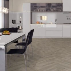 Liberty Floors Grey Oak - Herringbone SPC 5.5mm Rigid Core Vinyl Flooring (219442) -Laminate Flooring Sales Store grey oak herringbone spc 5 5mm rigid core vinyl flooring 219442 p85858 208718 image