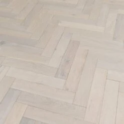 Liberty Floors Ivory White Oak - Herringbone Parquet 14mm Engineered Real Wood Flooring (219387) -Laminate Flooring Sales Store ivory white oak herringbone parquet 14mm engineered real wood flooring 219387 p85835 201397 image
