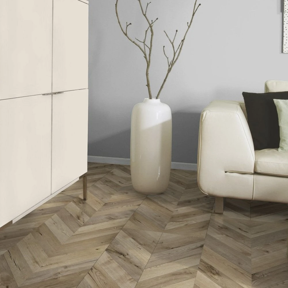 Kaindl Fortress Rochester Oak - Chevron Parquet 8mm Laminate Flooring (333483) 10 Kaindl Fortress Rochester Oak - Chevron Parquet 8mm Laminate Flooring (333483) - Image 8