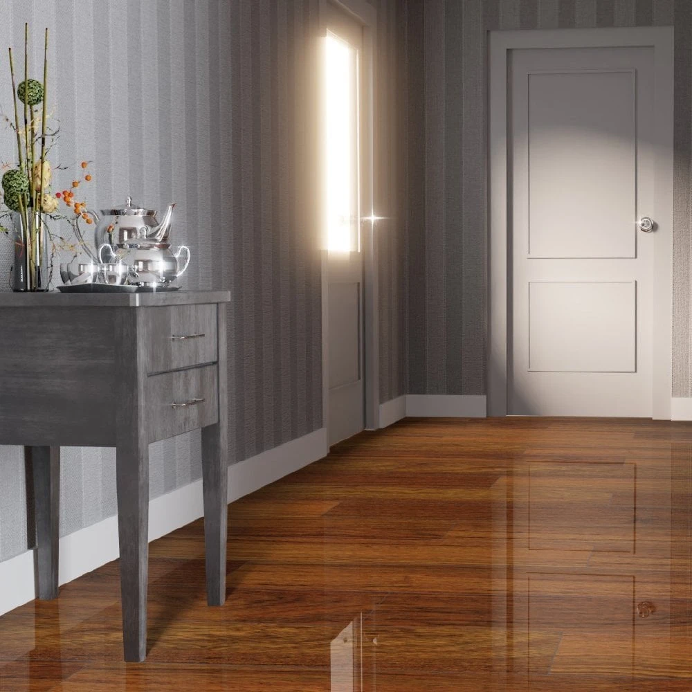 Liberty Floors Karoo Merbau - Lustre 8mm High Gloss Laminate Flooring (217786) 10 Liberty Floors Karoo Merbau - Lustre 8mm High Gloss Laminate Flooring (217786) - Image 8