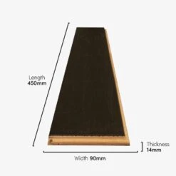 Liberty Floors Midnight Black Oak - Herringbone Parquet 14mm Engineered Real Wood Flooring (223765) -Laminate Flooring Sales Store midnight black oak herringbone parquet 14mm engineered real wood flooring 223765 p89995 232190 image