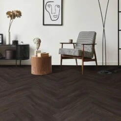 Liberty Floors Mountain Grey - Lifestyle SPC Herringbone 5.5mm Rigid Core Vinyl Flooring (275826)