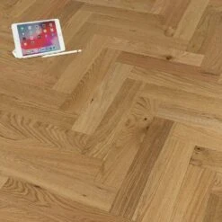 Liberty Floors Natural Oak Smoked - Herringbone Parquet 14mm Engineered Real Wood Flooring (219385) -Laminate Flooring Sales Store natural oak smoked herringbone parquet 14mm engineered real wood flooring 219385 p85833 201390 image