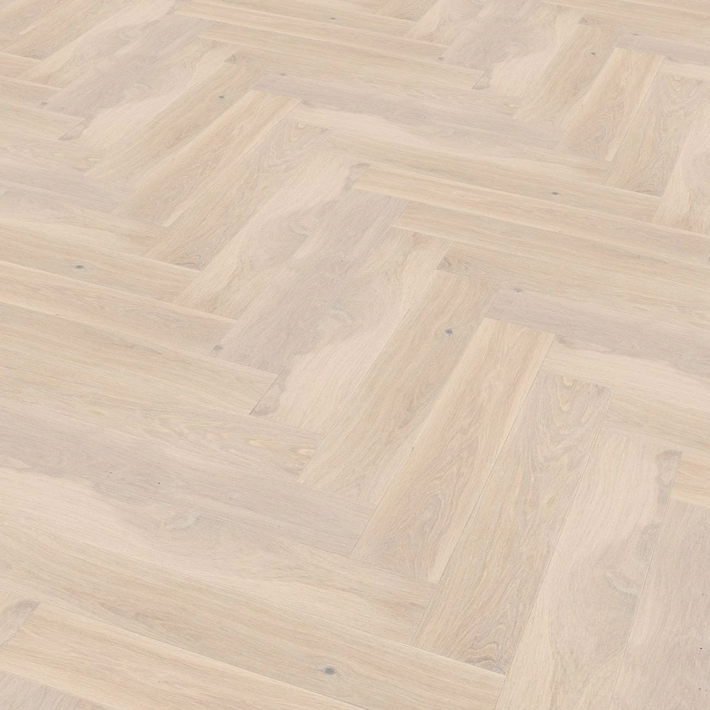 Liberty Floors Pearl White Oak - Manor Herringbone Parquet 14mm Engineered Real Wood Flooring (249872) 4 Liberty Floors Pearl White Oak - Manor Herringbone Parquet 14mm Engineered Real Wood Flooring (249872) - Image 2