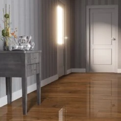 Liberty Floors Walnut - Lustre 8mm High Gloss Laminate Flooring (217785) -Laminate Flooring Sales Store walnut lustre 8mm high gloss laminate flooring 217785 p84867 191380 image