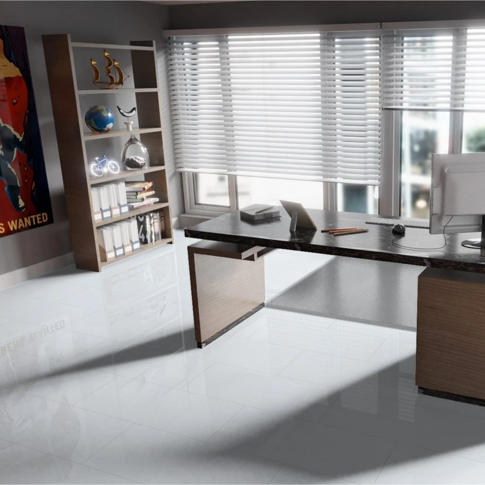 Liberty Floors White - Lustre Stone 8mm High Gloss Laminate Flooring (223770) 5 Liberty Floors White - Lustre Stone 8mm High Gloss Laminate Flooring (223770) - Image 3