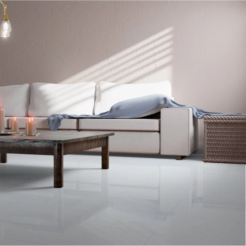 Liberty Floors White - Lustre Stone 8mm High Gloss Laminate Flooring (223770) 7 Liberty Floors White - Lustre Stone 8mm High Gloss Laminate Flooring (223770) - Image 5